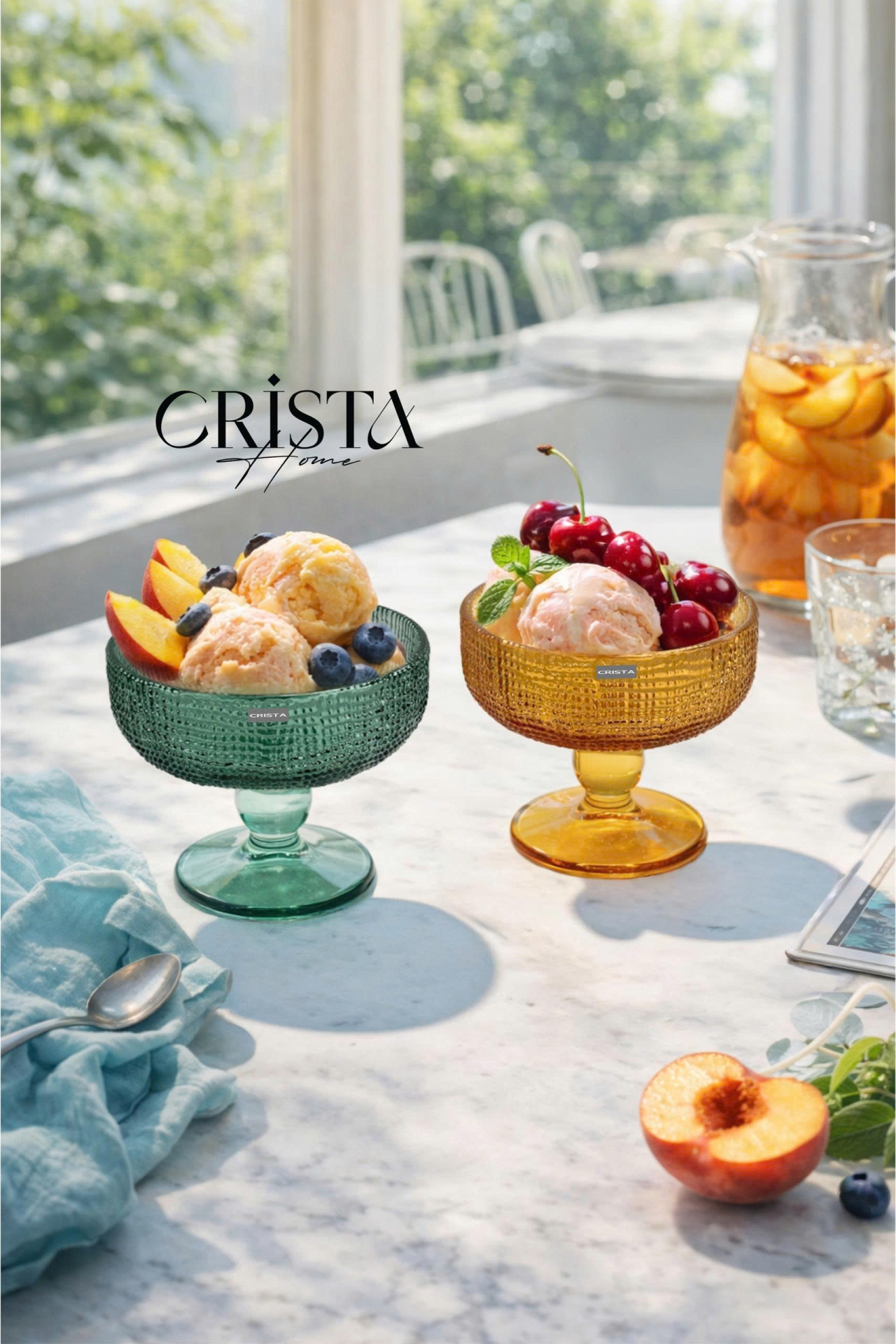 Bộ 6 Ly Đựng Kem Màu Pastel CRISTA HOME, Ly Kem (6/8)