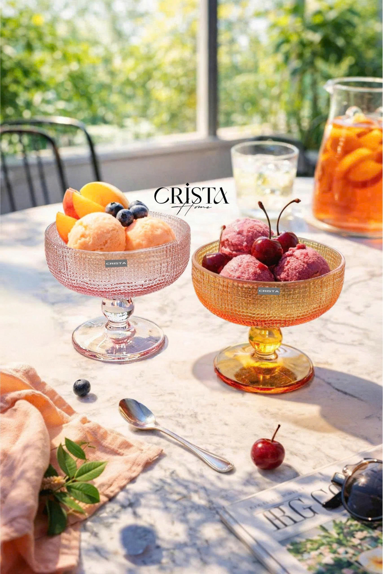 Bộ 6 Ly Đựng Kem Màu Pastel CRISTA HOME, Ly Kem (7/8)