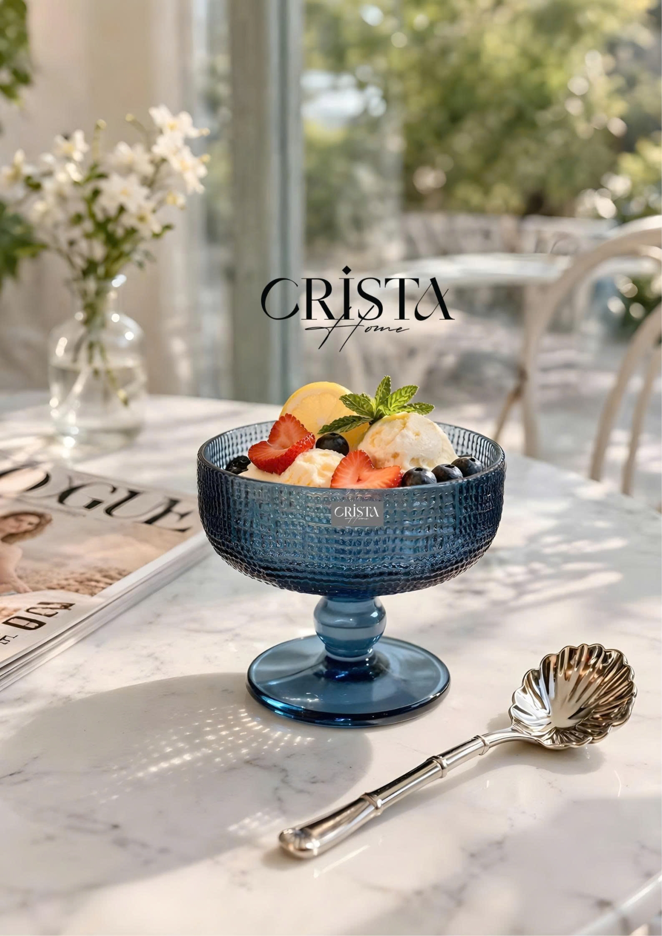 BỘ 6 LY ĐỰNG KEM - 8 MÀU RỰC RỠ CRISTA HOME — BỘ 6 LY ĐỰNG KEM - (Mix màu) (12/18)