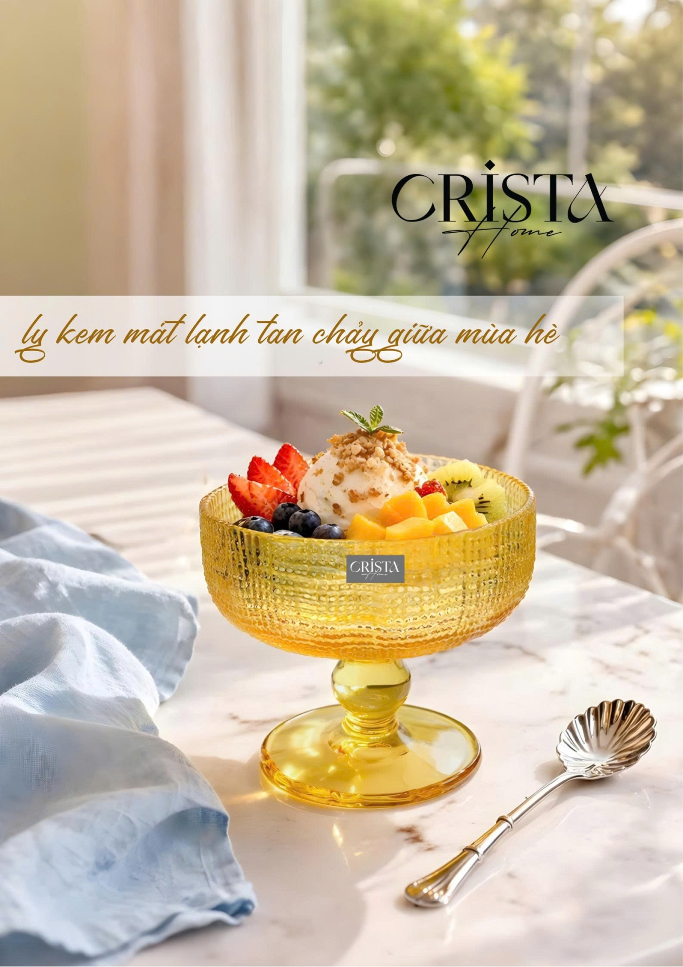 BỘ 6 LY ĐỰNG KEM - 8 MÀU RỰC RỠ CRISTA HOME — BỘ 6 LY ĐỰNG KEM - (Mix màu) (18/18)