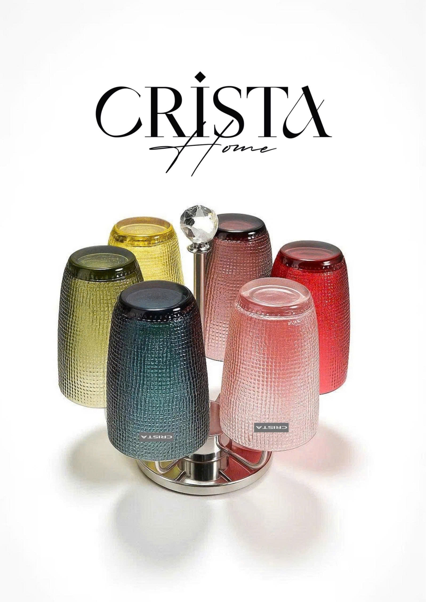 BỘ CỐC THỦY TINH VÂN LƯỚI DẬP NỔI SẮC MÀU 420ML