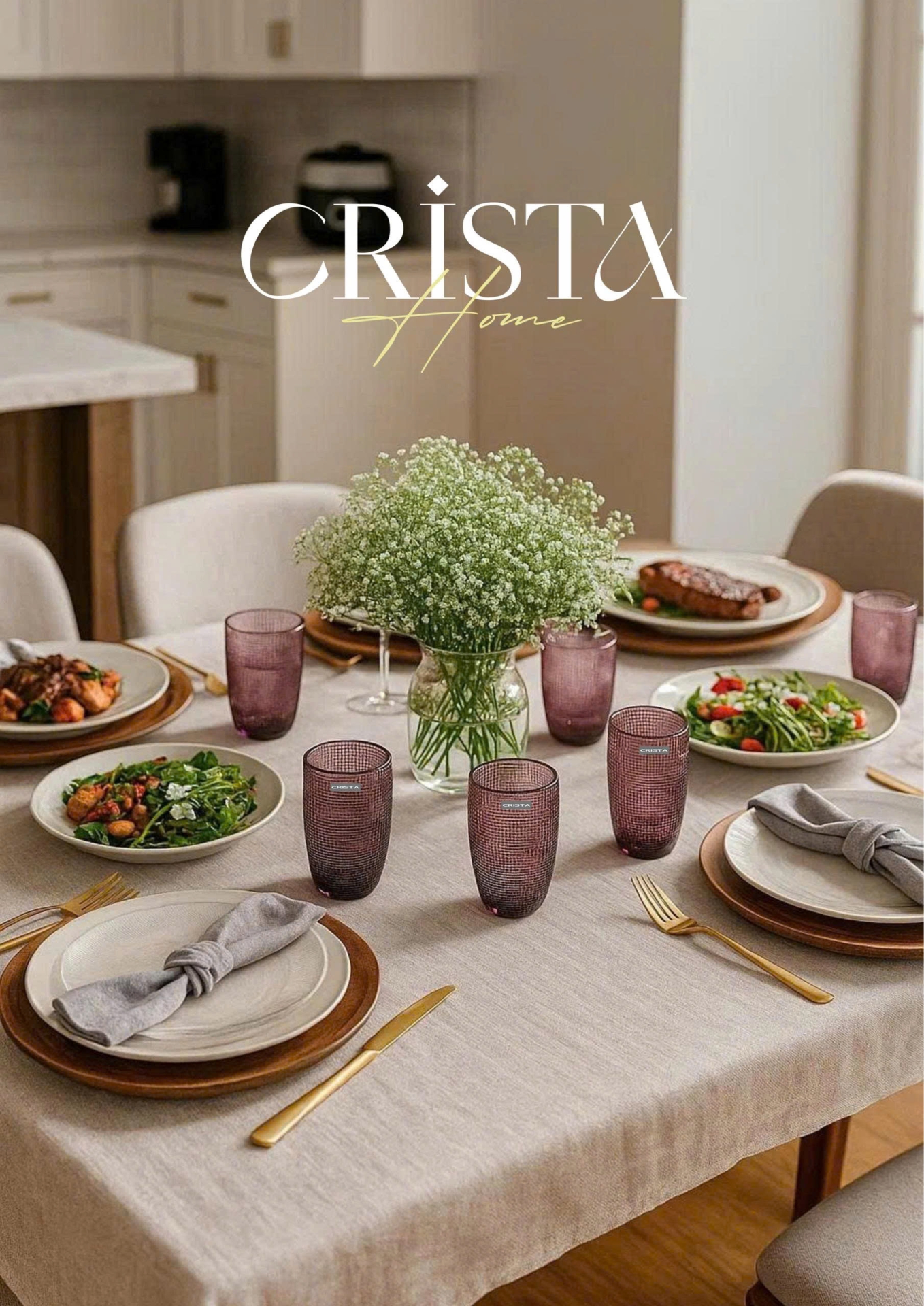 BỘ CỐC THỦY TINH VÂN LƯỚI DẬP NỔI MÀU TÍM 420ML (4/7)