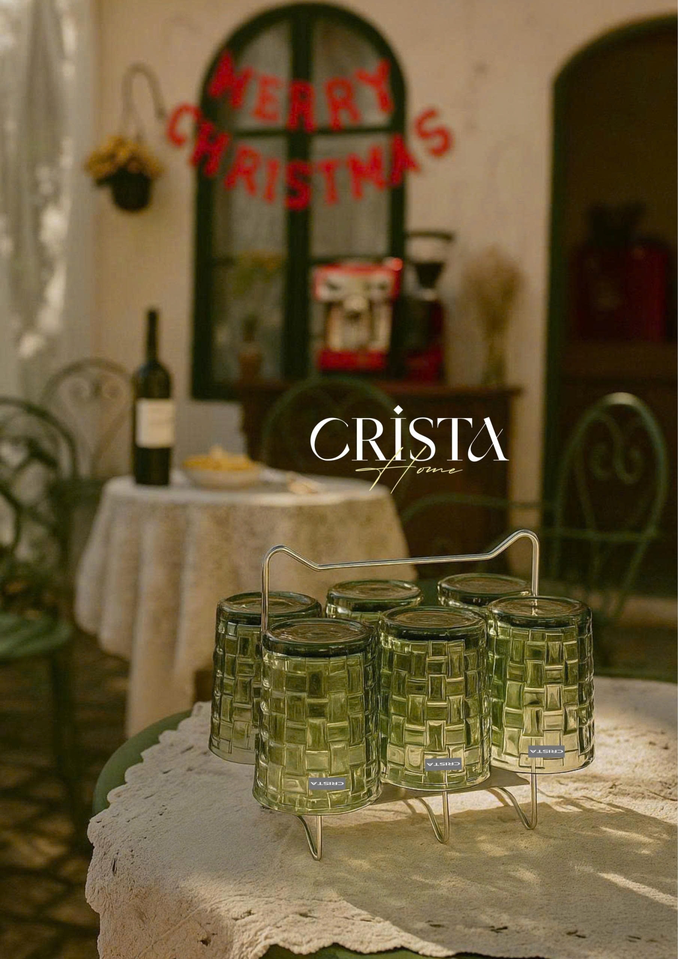 BỘ 06 CỐC THỦY TINH VÂN CARO 280ML – MÀU XANH LÁ (7/10)