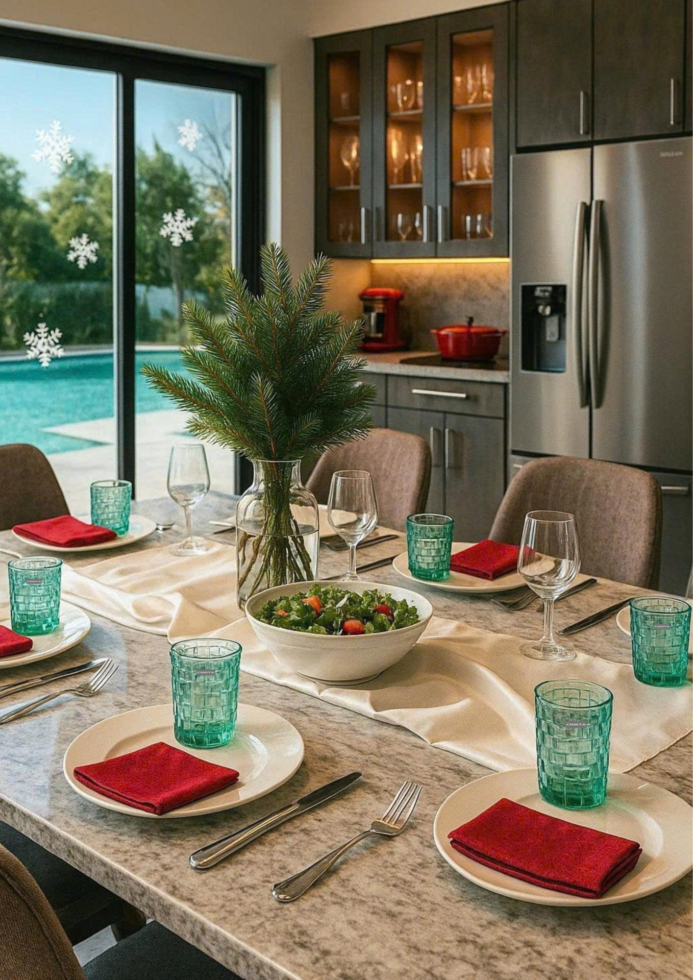 BỘ 06 CỐC THỦY TINH VÂN CARO 280ML – MÀU XANH NGỌC (11/11)