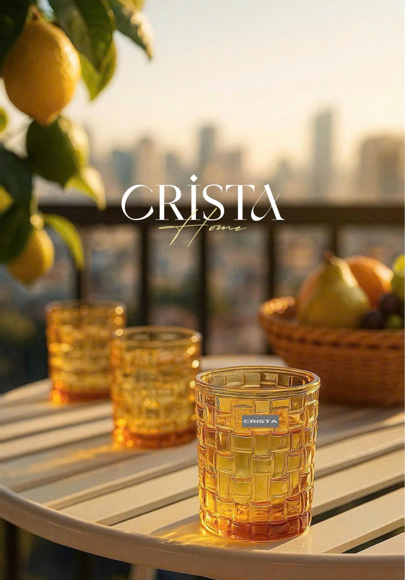 BỘ 06 CỐC THỦY TINH VÂN CARO 280ML – MÀU VÀNG (2/9)