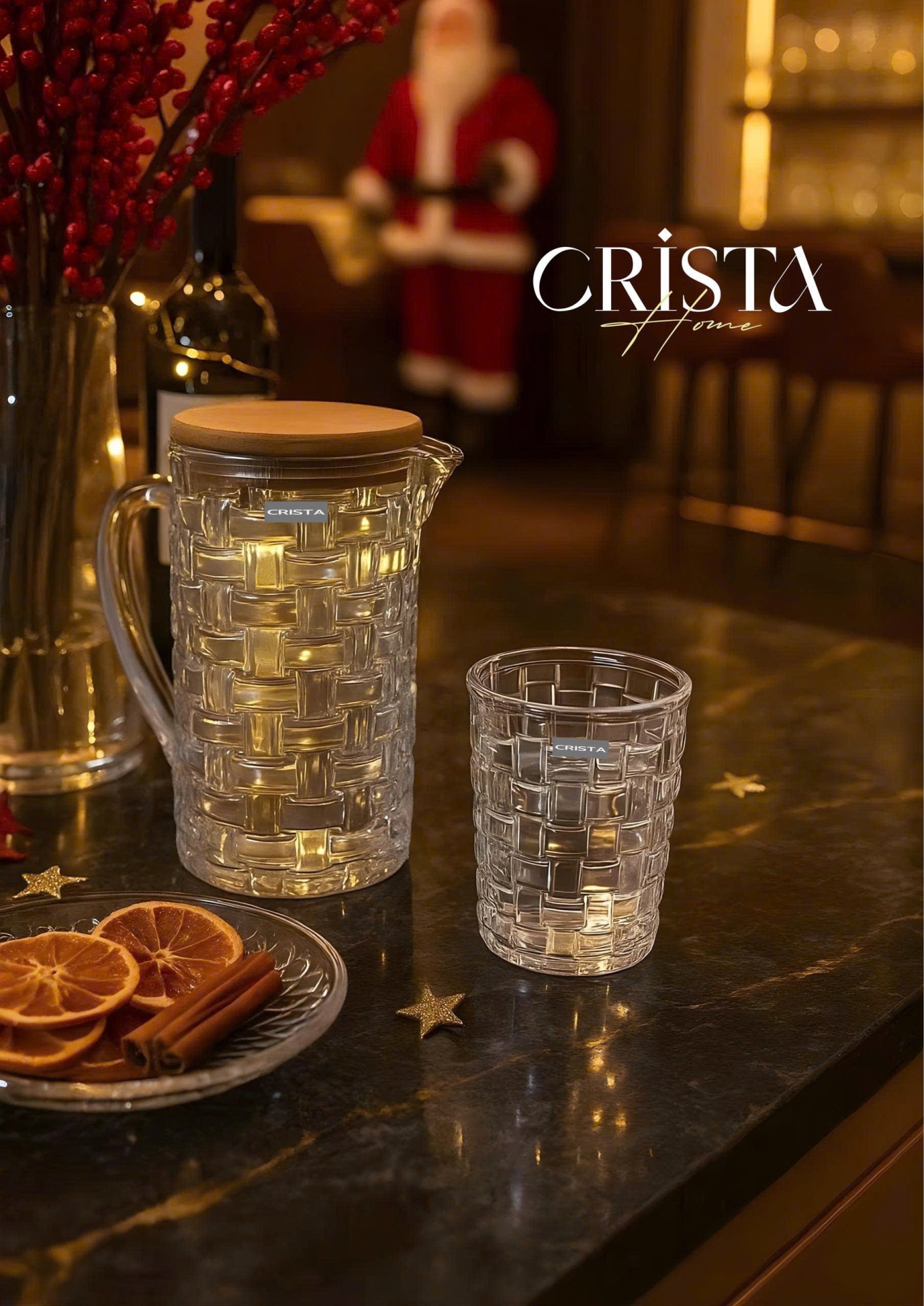 BỘ 06 CỐC THỦY TINH VÂN CARO 280ML – MÀU TRONG SUỐT (6/9)