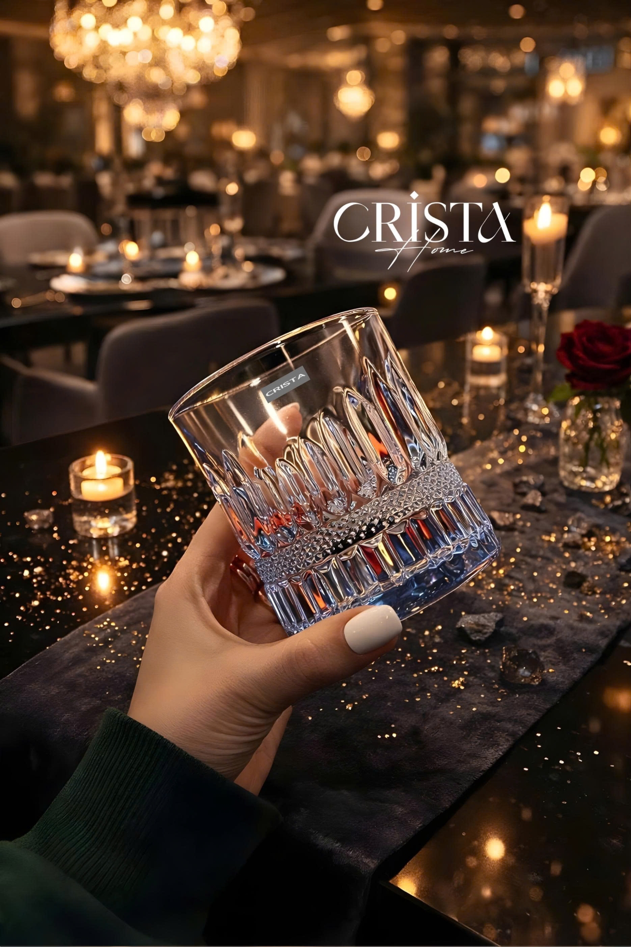 Bộ 6 cốc rượu thủy tinh Crista Home 195ml — Mix màu (4/16)