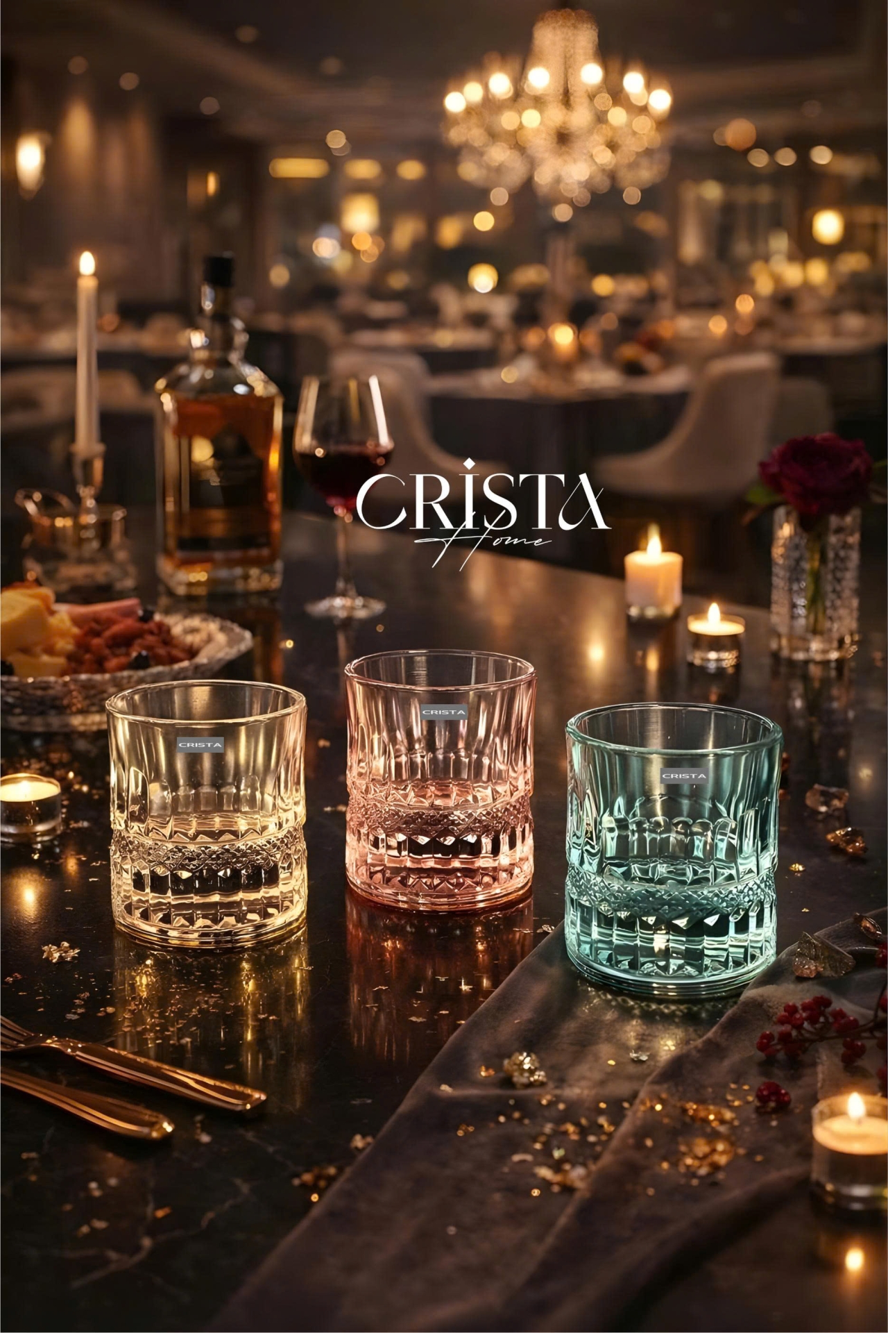 Bộ 6 cốc rượu thủy tinh Crista Home 195ml — Mix màu (6/16)