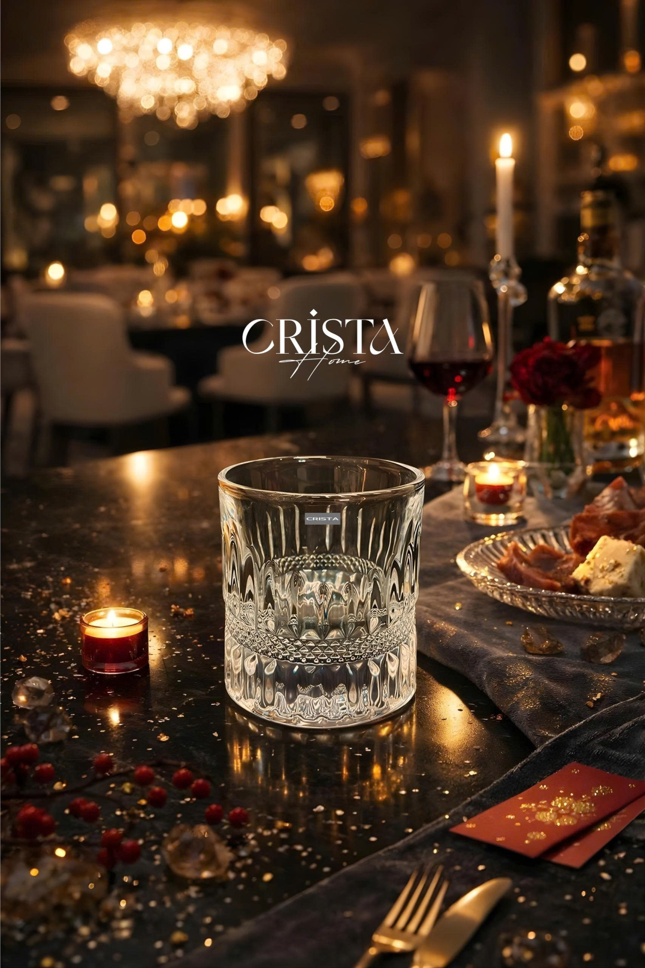 Bộ 6 cốc rượu thủy tinh Crista Home 195ml — Mix màu (11/16)