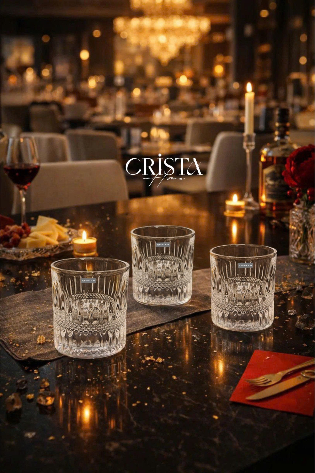 Bộ 6 cốc rượu thủy tinh Crista Home 195ml — Mix màu (12/16)