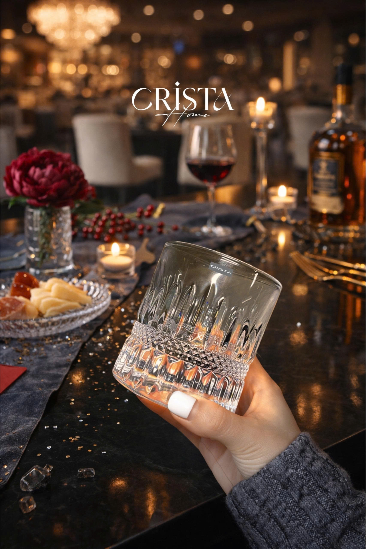 Bộ 6 cốc rượu thủy tinh Crista Home 195ml — Mix màu (13/16)