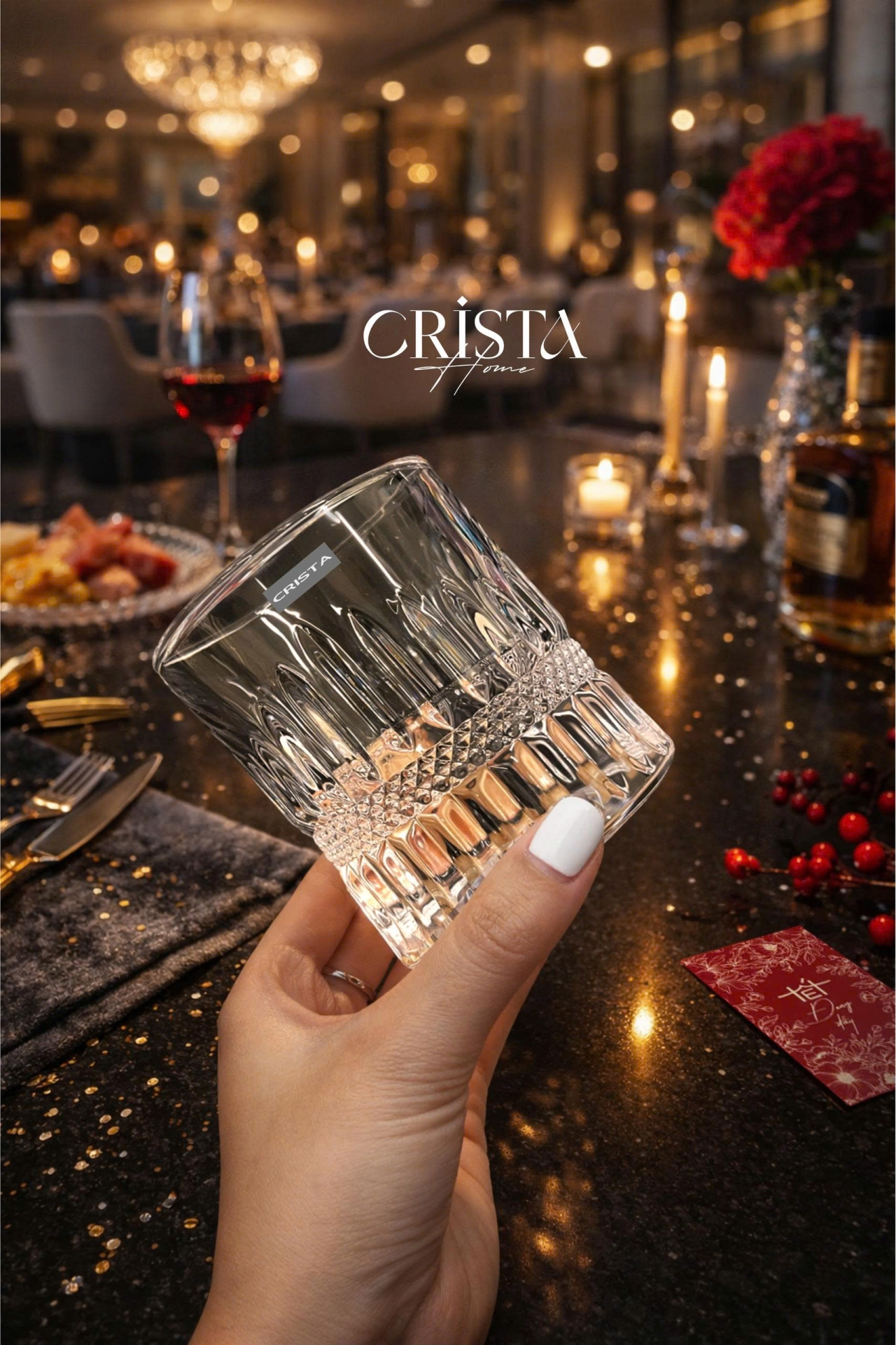 Bộ 6 cốc rượu thủy tinh Crista Home 195ml — Mix màu (14/16)