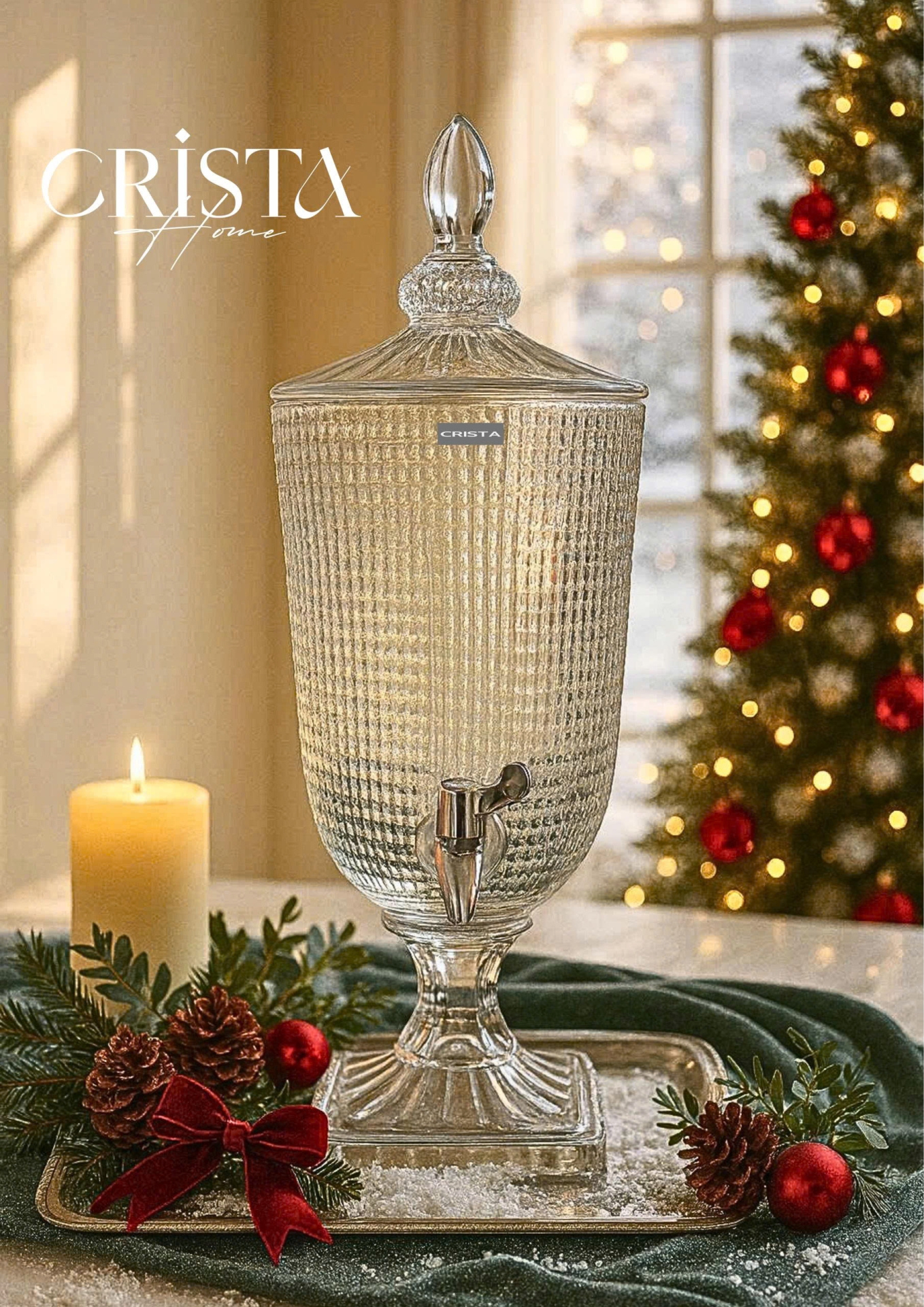 BÌNH THỦY TINH VÂN LƯỚI 3.3L MÀU TRẮNG (3/8)