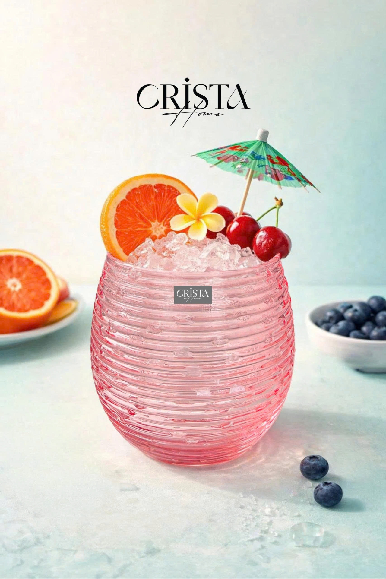 BỘ 6 CỐC THỦY TINH (8 Màu) DÁNG BẦU VÂN NGANG 300ML — MIX MÀU (13/28)