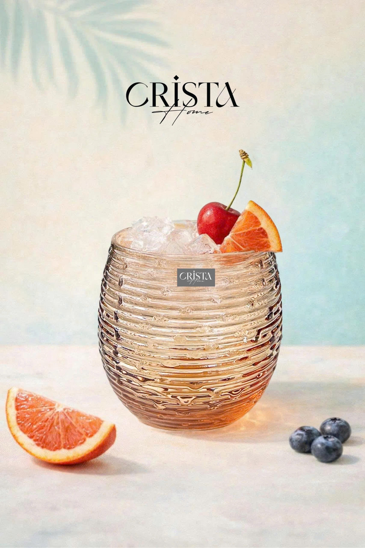 BỘ 6 CỐC THỦY TINH (8 Màu) DÁNG BẦU VÂN NGANG 300ML — MIX MÀU (22/28)