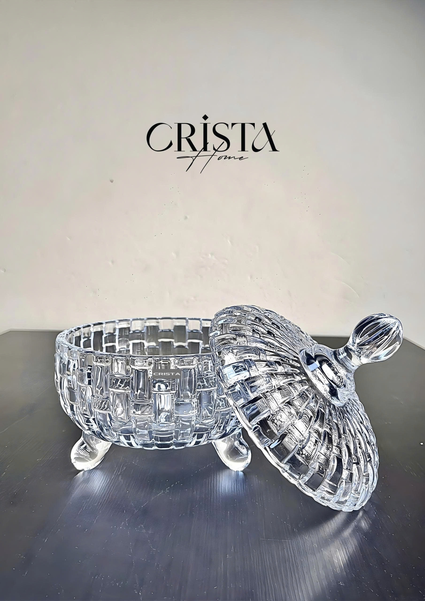 Bộ 2 Hũ Đựng Kẹo Thủy Tinh Vân Caro 790ml CRISTA HOME - 6 Màu Rực Rỡ — Xanh Lá (18/24)